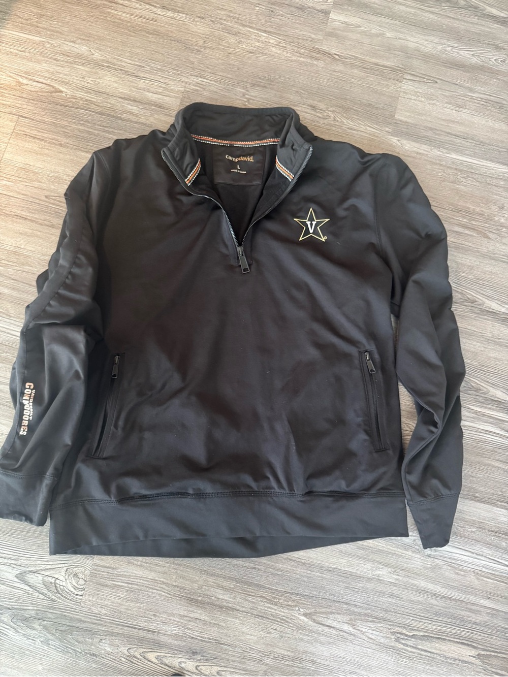Vanderbilt Black Lightweight Quarter-Zip Pullover